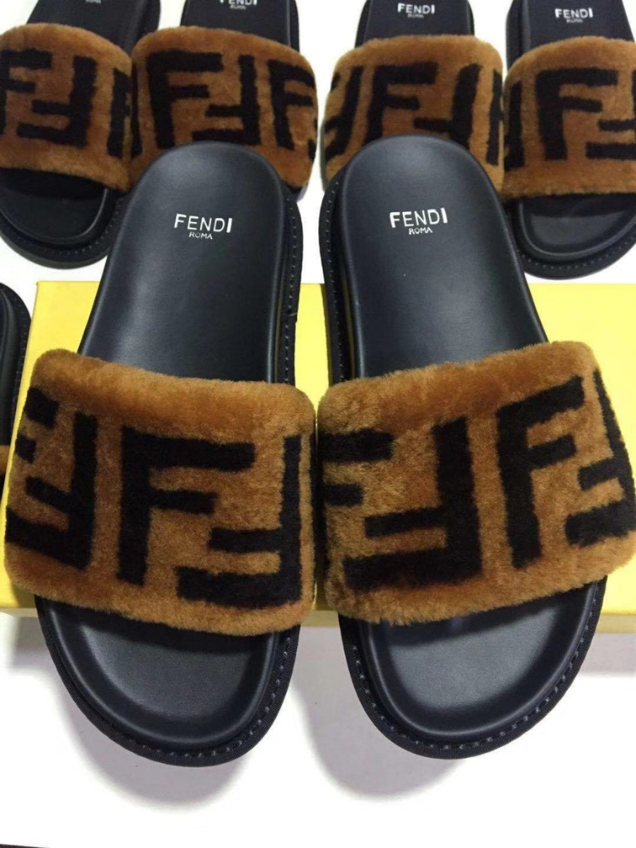 Fendi shoes for Fendi slippers for women #351073 replica
