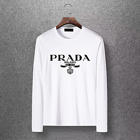 Prada Long-sleeved T-shirts for Men #391472 replica