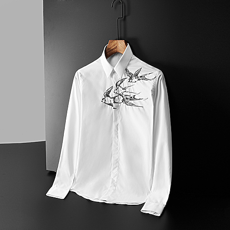 Alexander McQueen Shirts for Alexander McQueen Long-Sleeved shirts for men #395333 replica