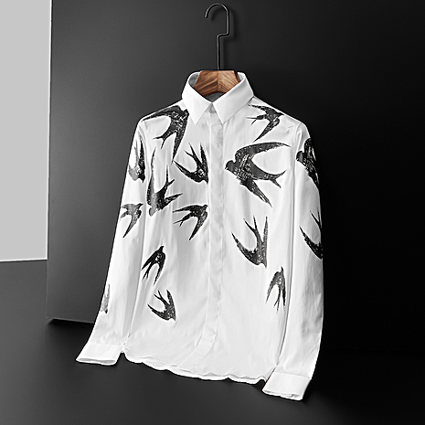 Alexander McQueen Shirts for Alexander McQueen Long-Sleeved shirts for men #395337 replica