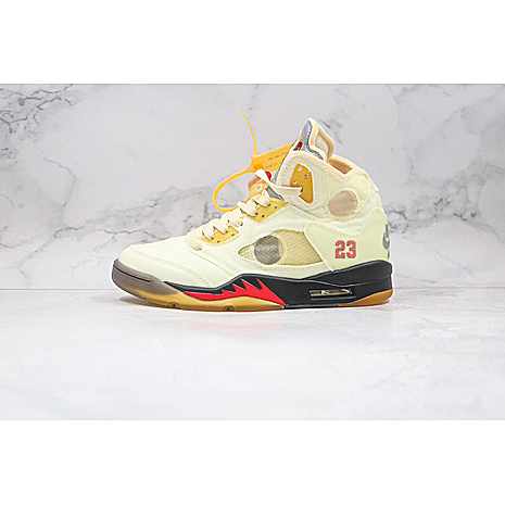 OFF-WHITE x Air Jordan 5 “Sail” shoes for men #439578 replica