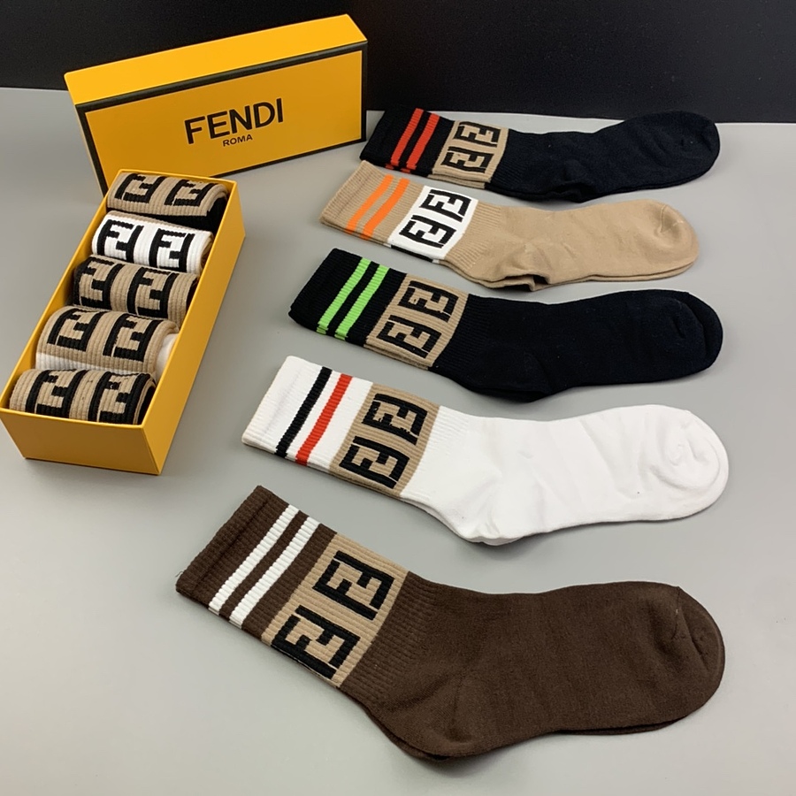 Fendi Socks 5pcs sets #440394 replica