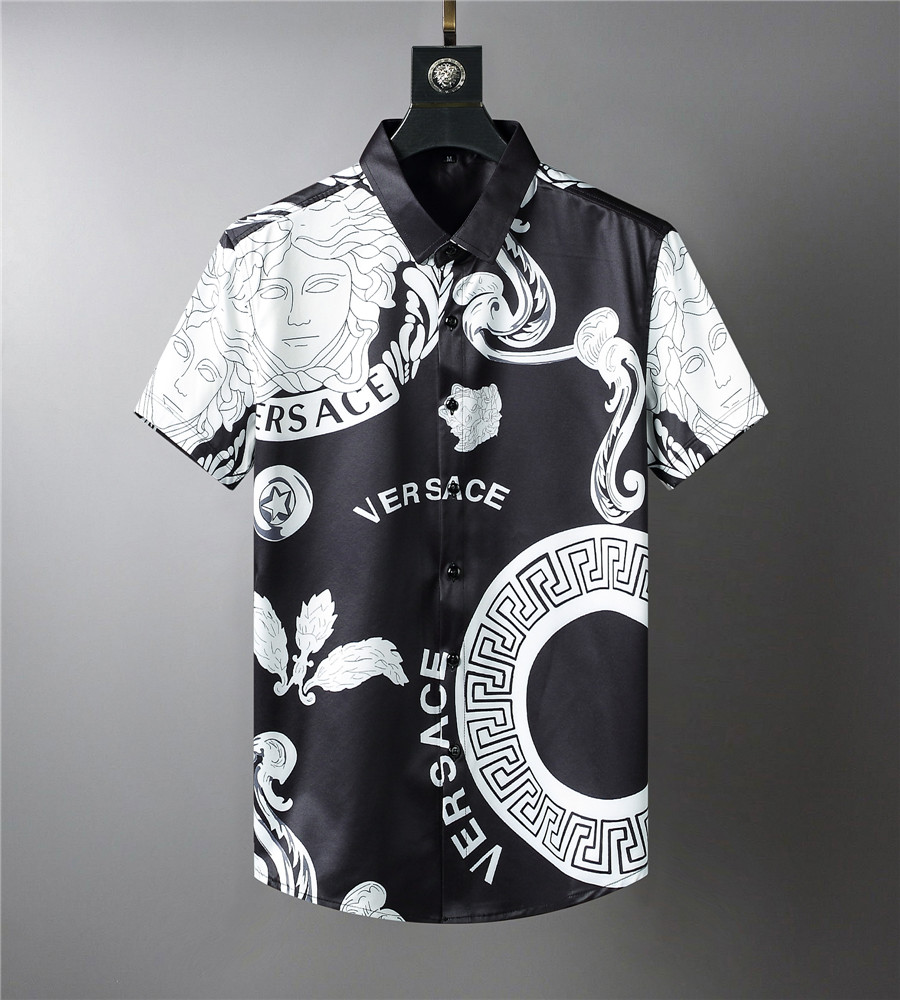 Versace Shirts for Versace Shorts-Sleeveds Shirts For Men #459355 replica