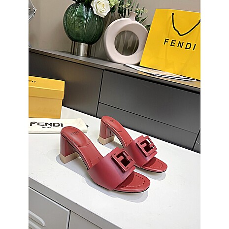 FENDI 7.5cm high heeled Slippers for women #467554 replica
