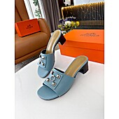US$52.00 HERMES 5.5cm high heeled Slippers for women #467541