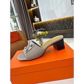 US$52.00 HERMES 5.5cm high heeled Slippers for women #467542