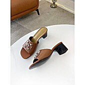 US$52.00 HERMES 5.5cm high heeled Slippers for women #467543