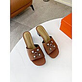 US$52.00 HERMES 5.5cm high heeled Slippers for women #467543