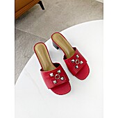 US$52.00 HERMES 5.5cm high heeled Slippers for women #467544