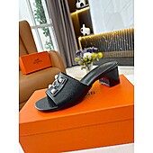 US$52.00 HERMES 5.5cm high heeled Slippers for women #467545