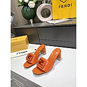 US$60.00 FENDI 7.5cm high heeled Slippers for women #467553
