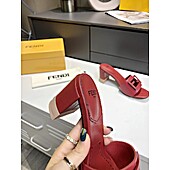 US$60.00 FENDI 7.5cm high heeled Slippers for women #467554