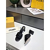 US$60.00 FENDI 7.5cm high heeled Slippers for women #467556