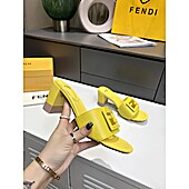 US$60.00 FENDI 7.5cm high heeled Slippers for women #467558