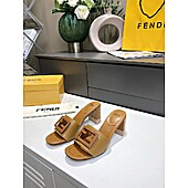 US$60.00 FENDI 7.5cm high heeled Slippers for women #467559