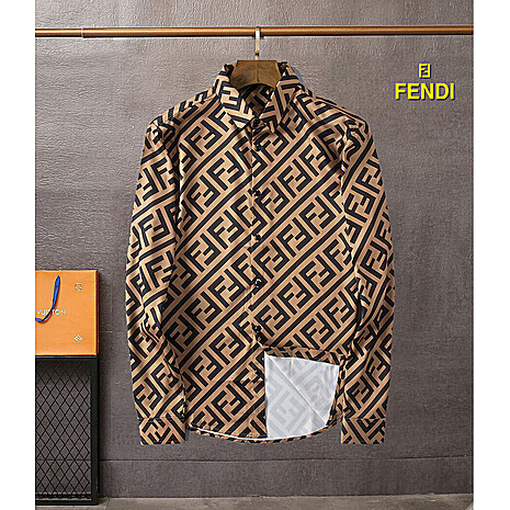 Fendi Shirts for Fendi Long-Sleeved Shirts for men #469178 replica