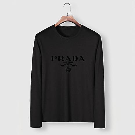 Prada Long-sleeved T-shirts for Men #486063 replica