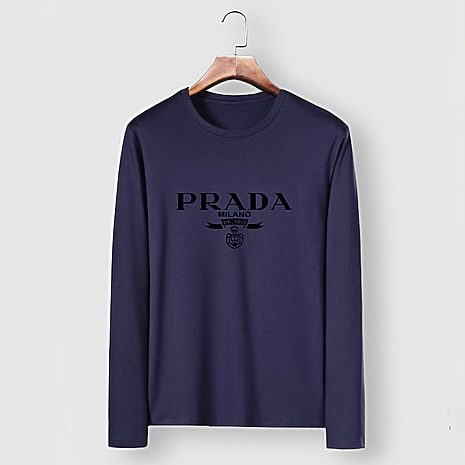 Prada Long-sleeved T-shirts for Men #486064 replica
