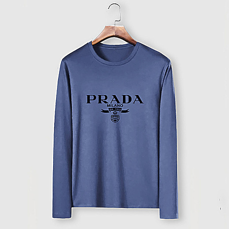 Prada Long-sleeved T-shirts for Men #486065 replica
