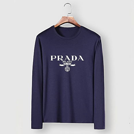 Prada Long-sleeved T-shirts for Men #486067 replica