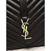 US$289.00 YSL COLLEGE LARGE IN QUILTED LEATHER Black Original Samples 600278BRM071000