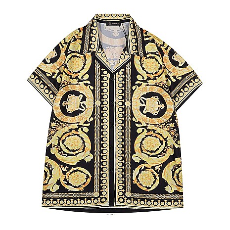 Versace Shirts for Versace Shorts-Sleeveds Shirts For Men #503237