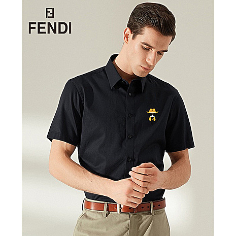 Fendi Shirts for Fendi Short-Sleeved Shirts for men #521299 replica