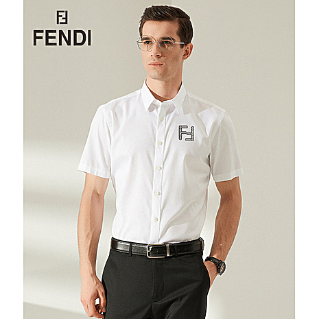 Fendi Shirts for Fendi Short-Sleeved Shirts for men #521301 replica