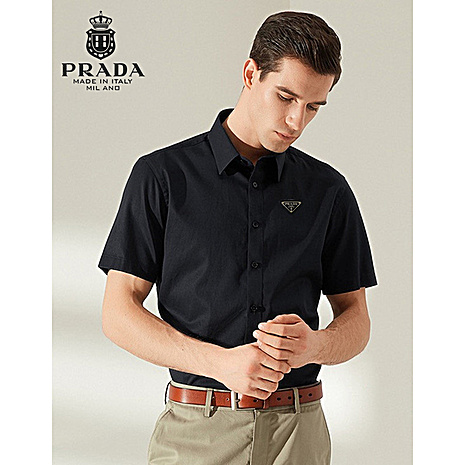 Prada Shirts for Prada Short-Sleeved Shirts For Men #521312 replica