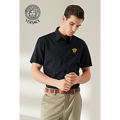 Versace Shirts for Versace Shorts-Sleeveds Shirts For Men #521356 replica