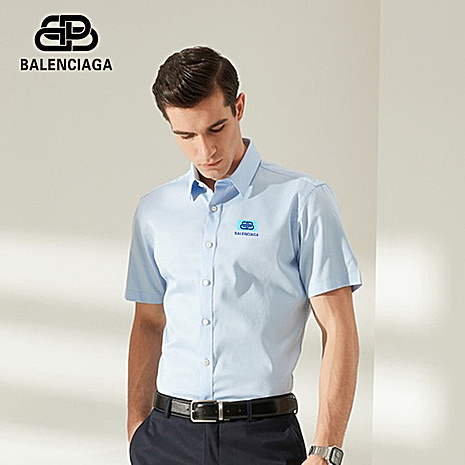 Balenciaga Shirts for Balenciaga short sleeved shirts for men #521360 replica