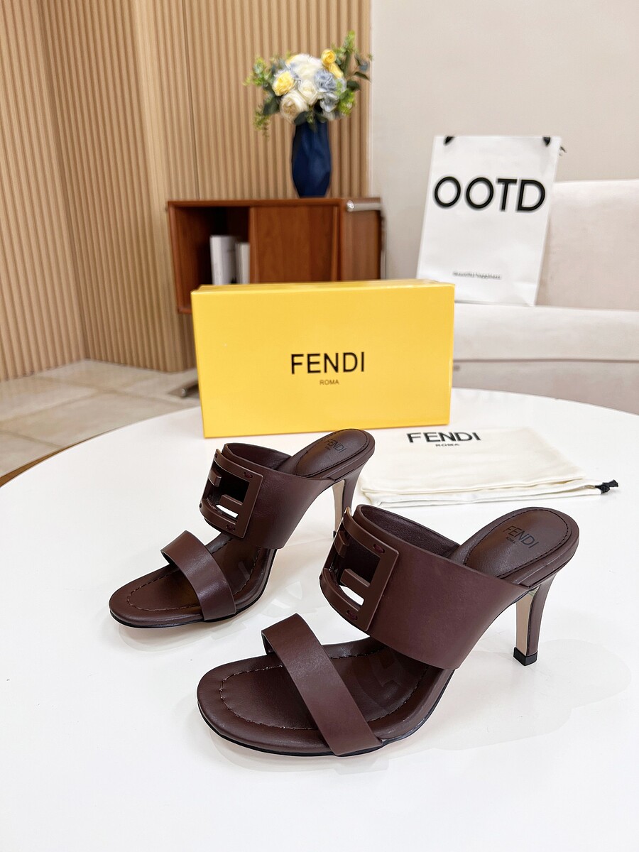 Fendi 8.5cm High-heeled shoes for women #523845 replica