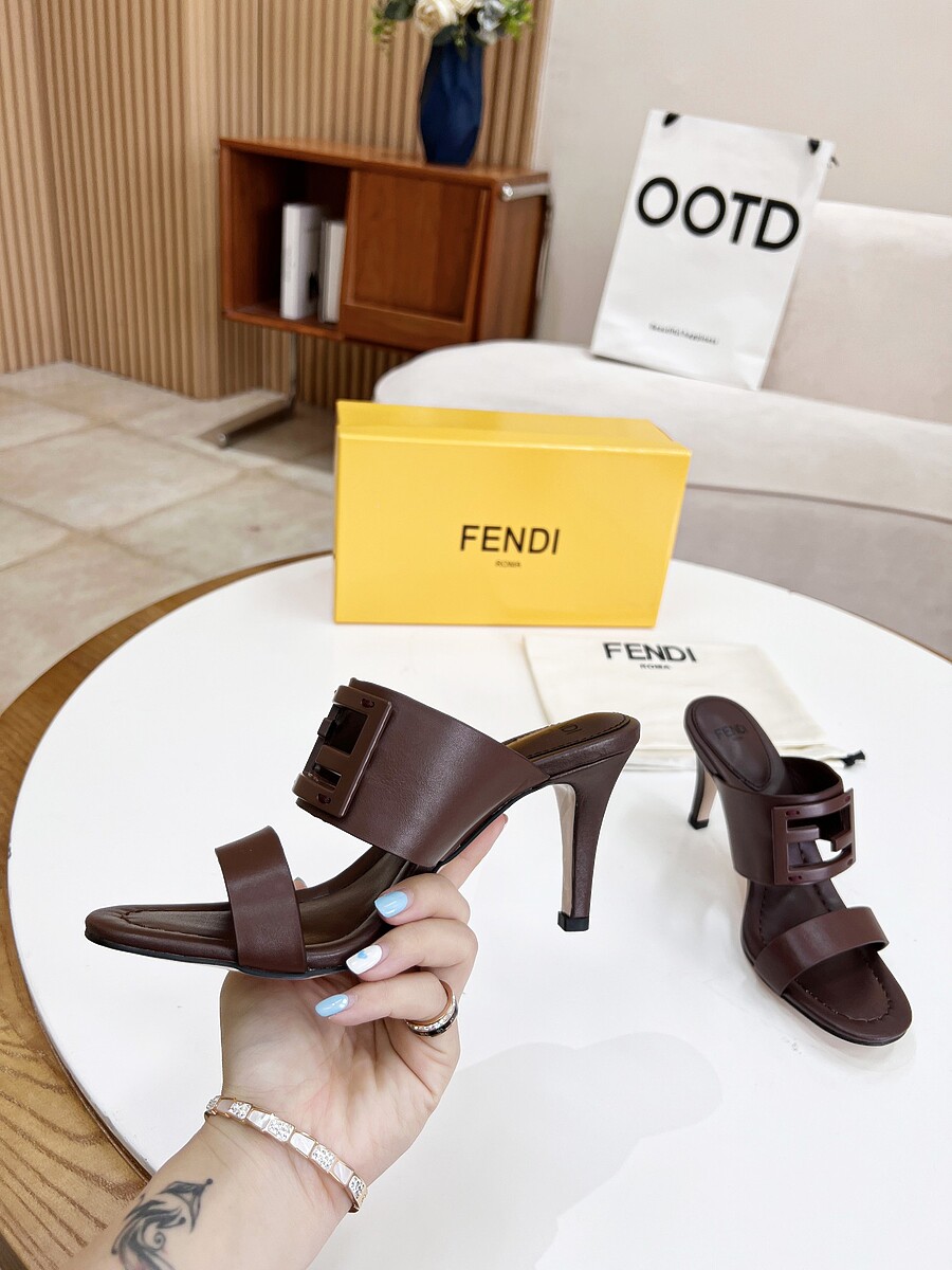 Fendi 8.5cm High-heeled shoes for women #523845 replica