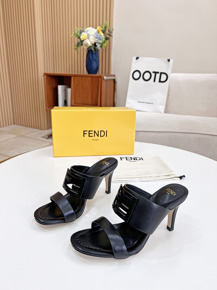 Fendi 8.5cm High-heeled shoes for women #523850 replica