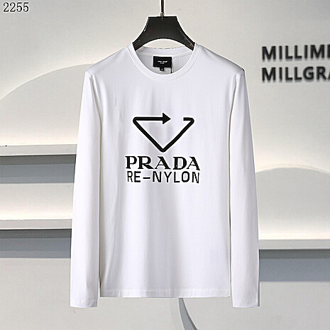 Prada Long-sleeved T-shirts for Men #536400 replica