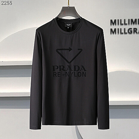 Prada Long-sleeved T-shirts for Men #536401 replica