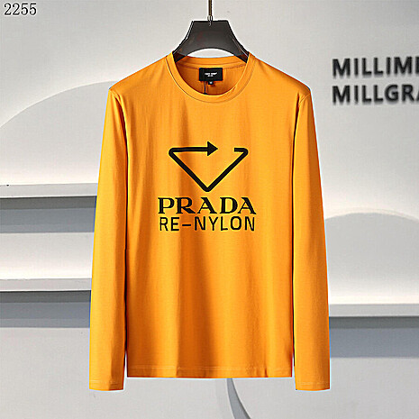 Prada Long-sleeved T-shirts for Men #536402 replica