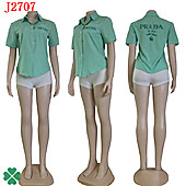 US$39.00 Prada Shirts for Prada Short-Sleeved shirts for women #536171
