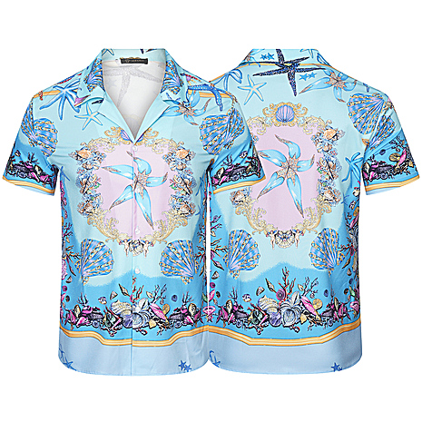 Versace Shirts for Versace Shorts-Sleeveds Shirts For Men #538937 replica
