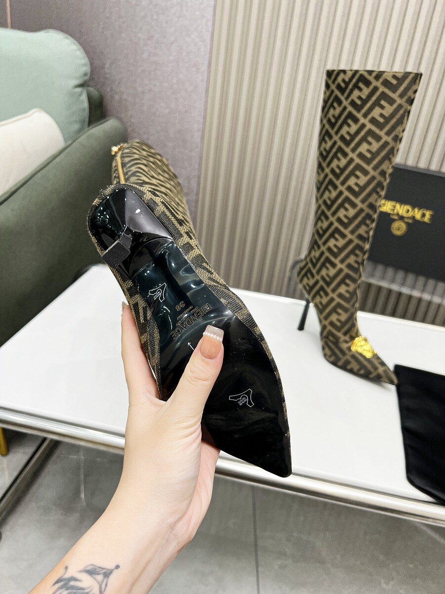 Fendi & versace 9.5cm High-heeled Boots for women #539470 replica