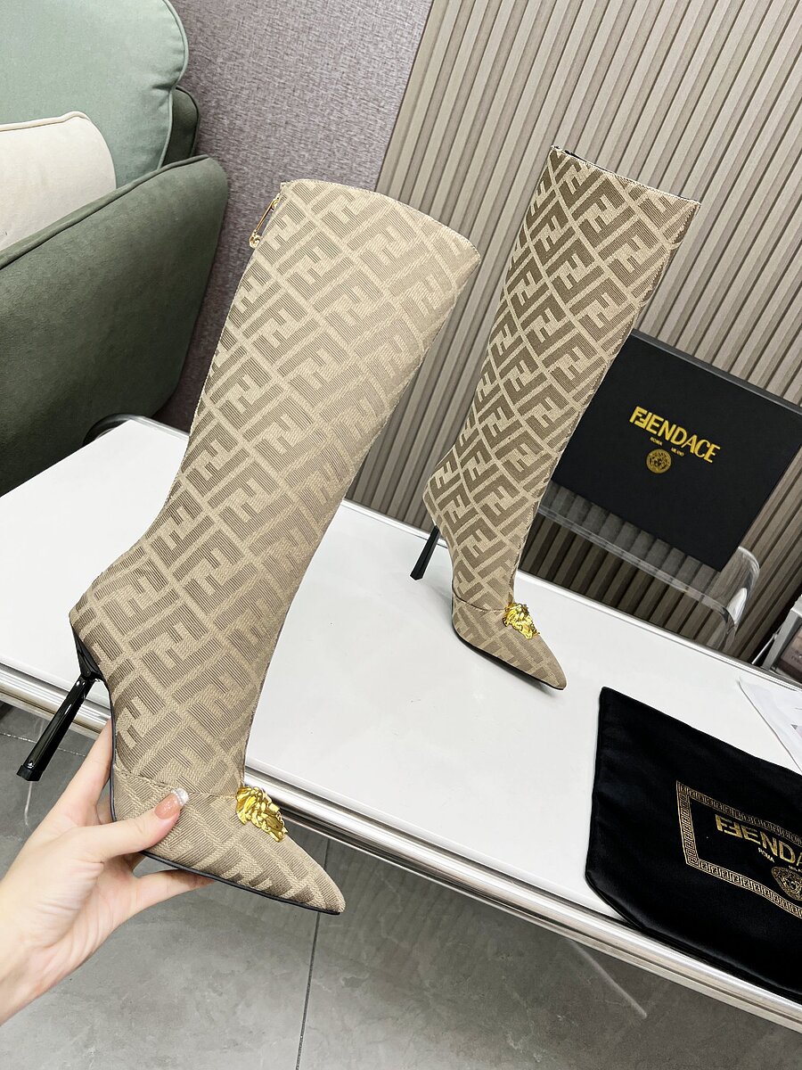 Fendi & versace 9.5cm High-heeled Boots for women #539471 replica