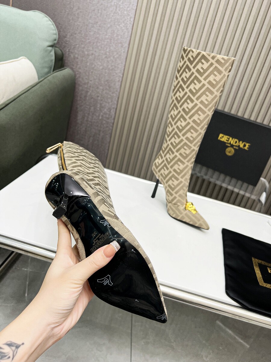 Fendi & versace 9.5cm High-heeled Boots for women #539471 replica