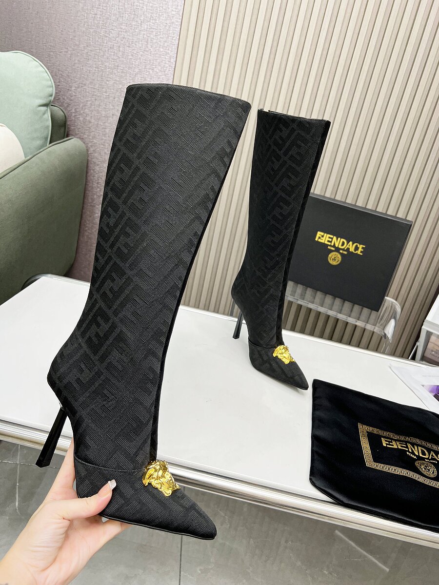 Fendi & versace 9.5cm High-heeled Boots for women #539472 replica