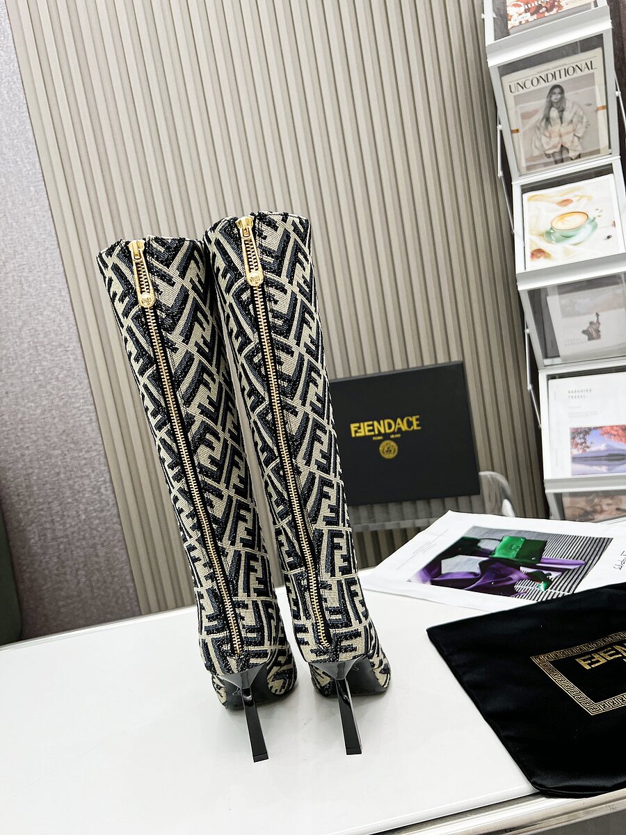 Fendi & versace 9.5cm High-heeled Boots for women #539473 replica