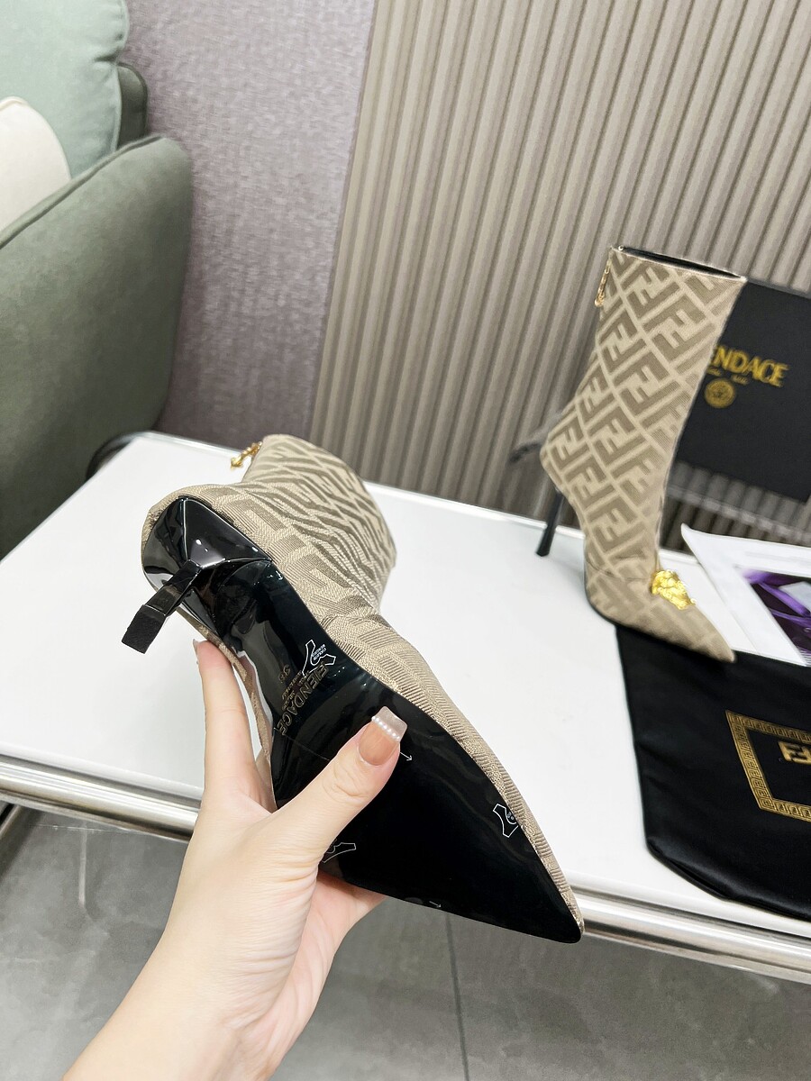 Fendi & versace 9.5cm High-heeled Boots for women #539475 replica