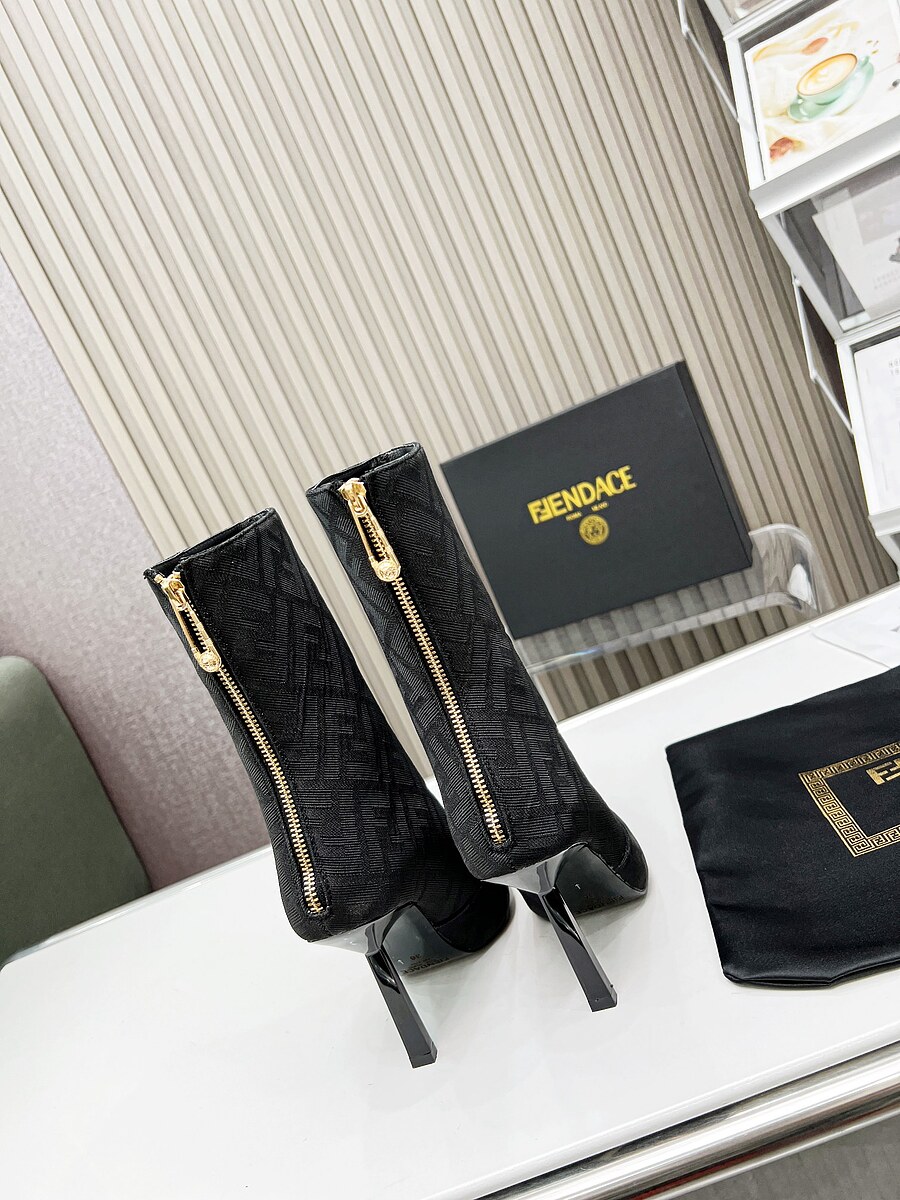 Fendi & versace 9.5cm High-heeled Boots for women #539479 replica