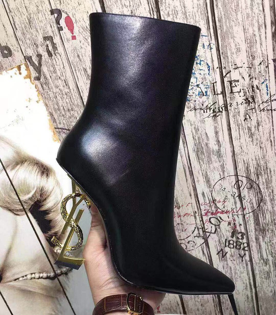 YSL 11cm High-heeled Boots for women #539618 replica