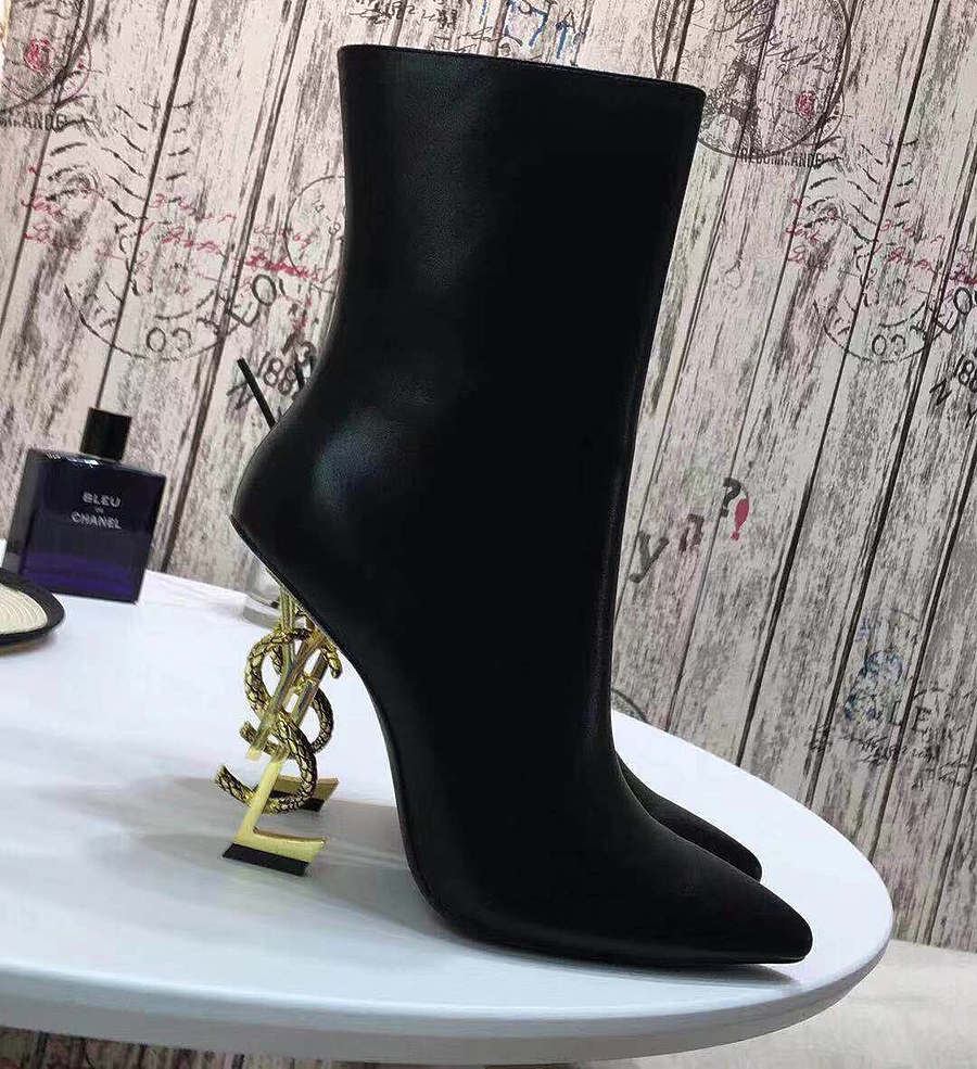 YSL 11cm High-heeled Boots for women #539618 replica