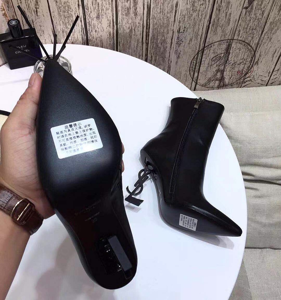 YSL 11cm High-heeled Boots for women #539619 replica