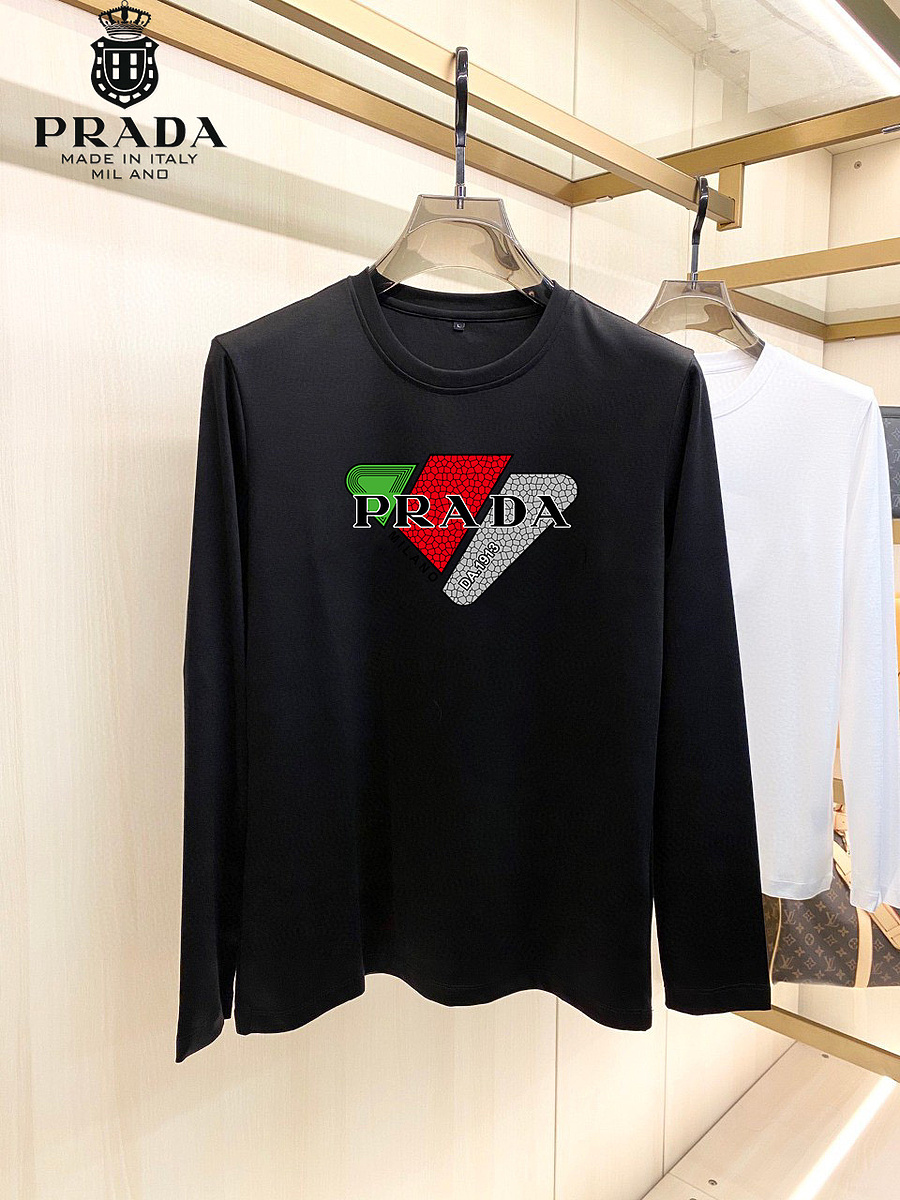Prada Long-sleeved T-shirts for Men #539691 replica